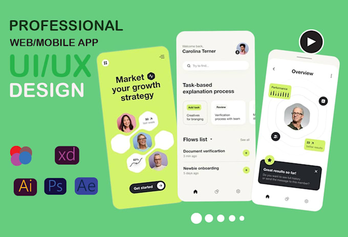 Do adobe xd mobile app ui ux design by Kainat572 | Fiverr