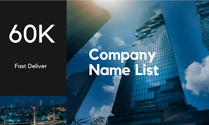 Give 60k Existing Company Name List Around World By Sekar official Fiverr Give 60k Existing Company Name List Around World By Sekar official Fiverr