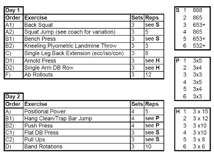 Design a rugby workout programme by Gonzalohorta Fiverr