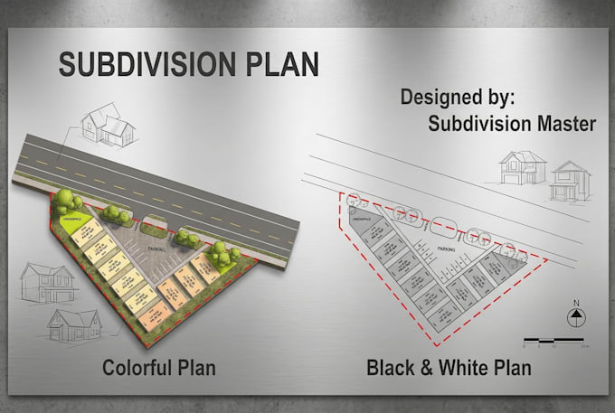 draw subdivision plan, site plan and lot plan