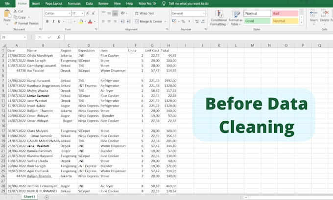do CSV or excel data cleaning and formatting