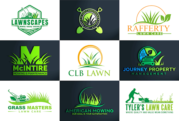 create landscape, trimming, agriculture and lawn care logo