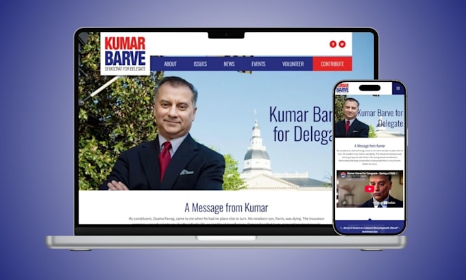 design political campaign website, donation, election website on wix, wordpress