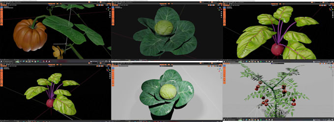 make realistic 3d plants with pbr textures
