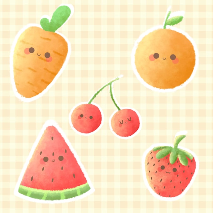 draw cute kawaii doodle illustration for you