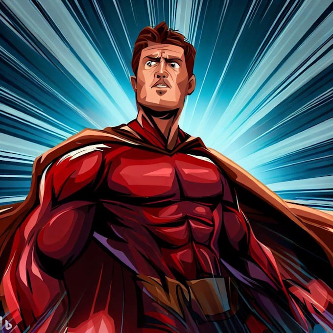 draw superhero character with high resolution