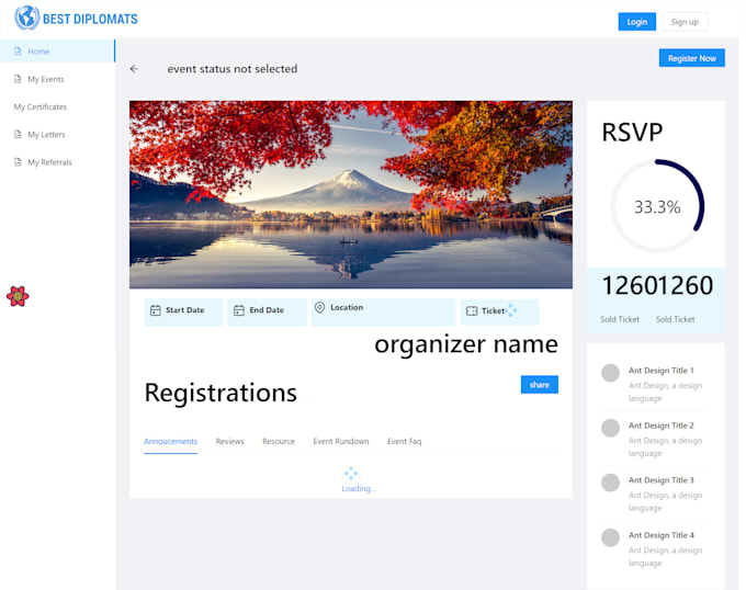 be unique front end react js developer