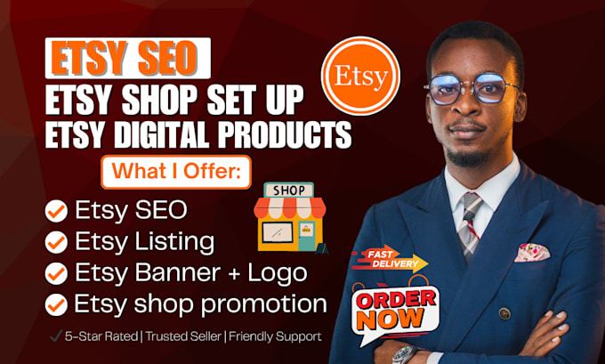 do etsy shop set up, list etsy digital products, and optimize your etsy SEO