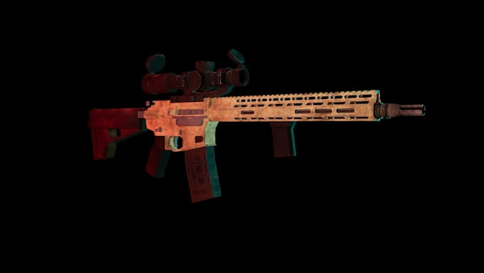 create a unique 3d weapon for games, vfx and or animation