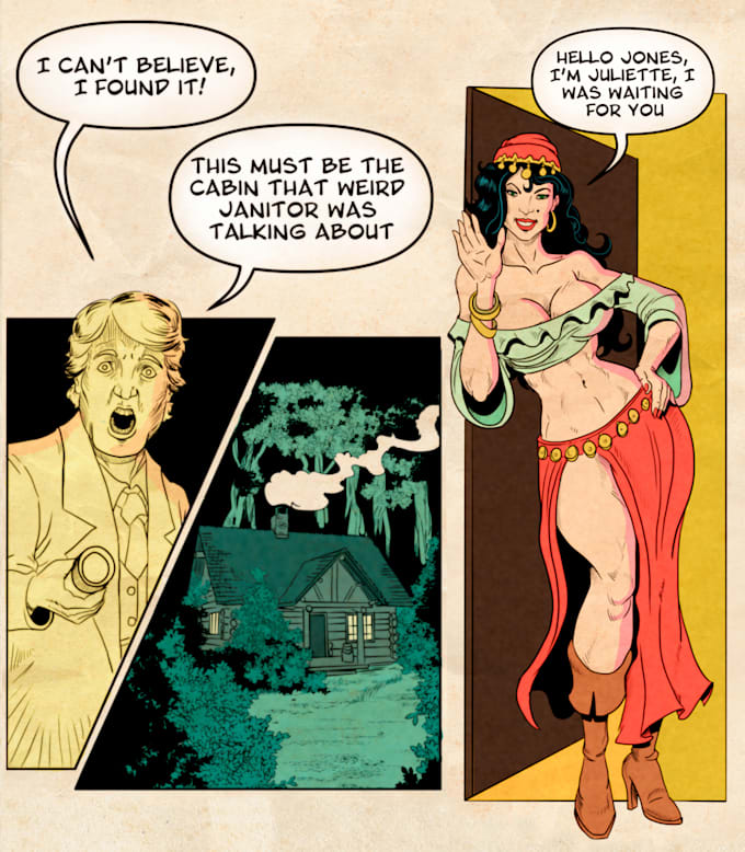 create an illustration in the 80s vintage comics style