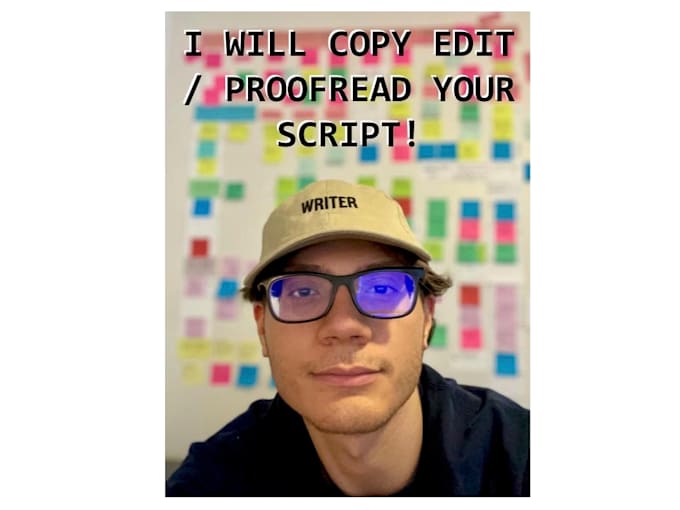 proofread and copy edit your screenplay or novella