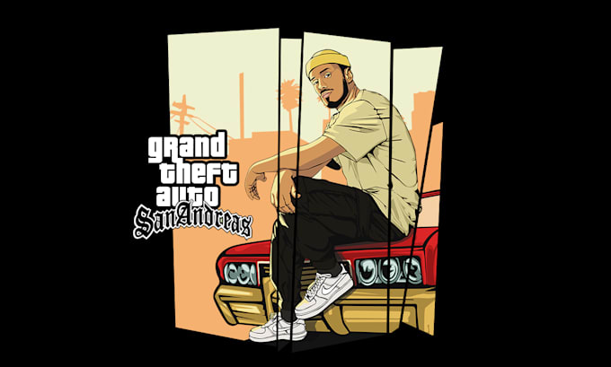 Draw professional gta style cartoon portrait of you by Nipira_studio