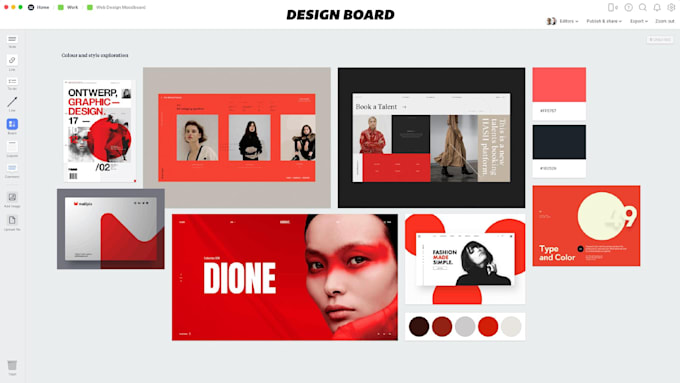 creative design board powerpoint presentation slides