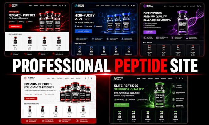 build fda compliant peptide website and research peptide ecommerce store and app