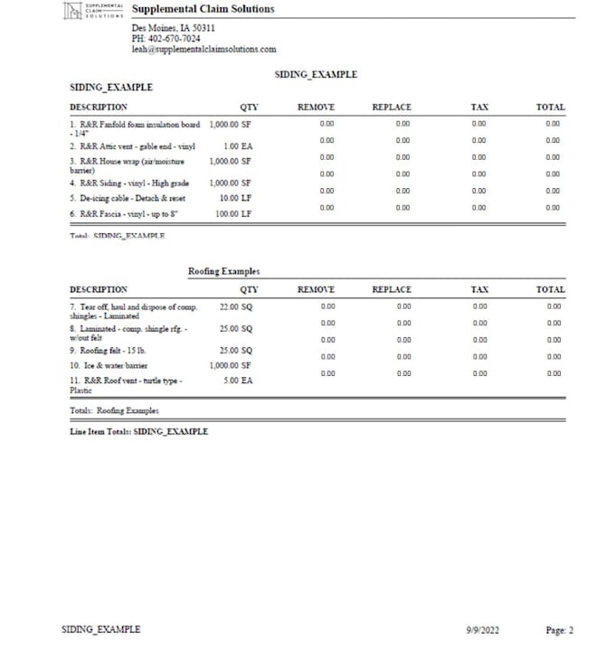 Create xactimate estimates for roofing, siding or gutter jobs by L