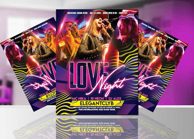 design eye catching party, dj, and birthday flyers in just 4 hours or less
