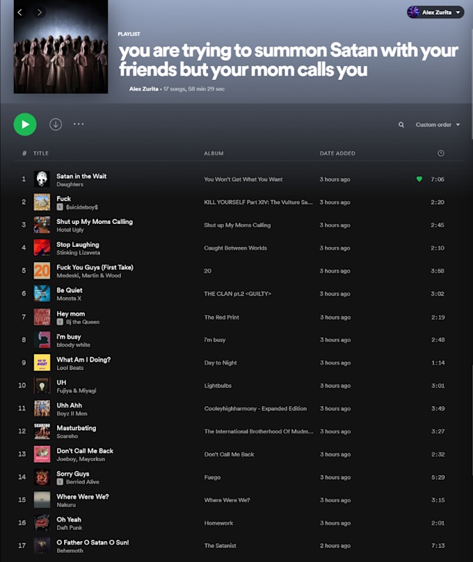 create a custom playlist for you
