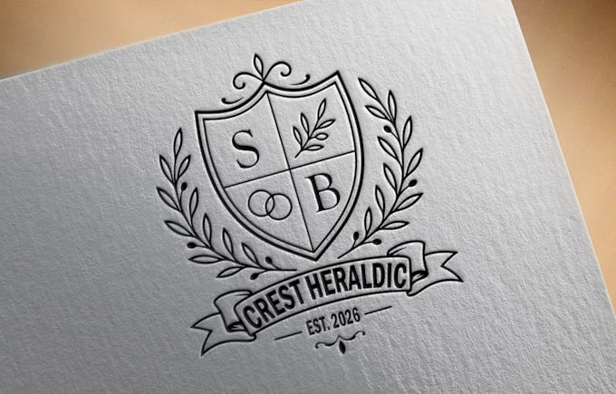 design heraldic, coat of arms and custom family crest logo
