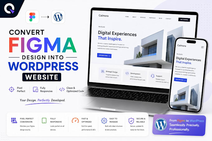 convert figma design into wordpress website