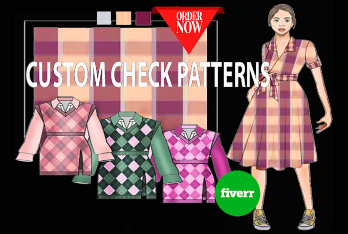 create any kind of textile check plaid seamless pattern