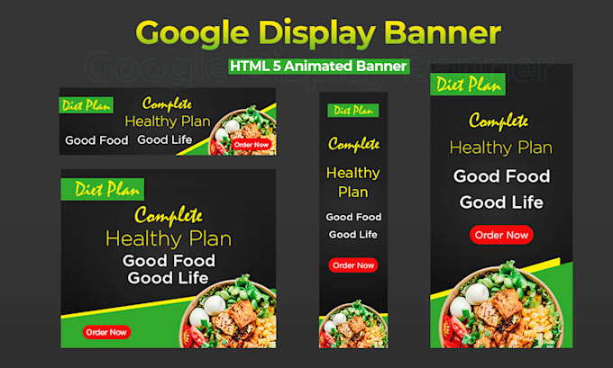 design HTML5 google animated banner ads custom and responsive ads