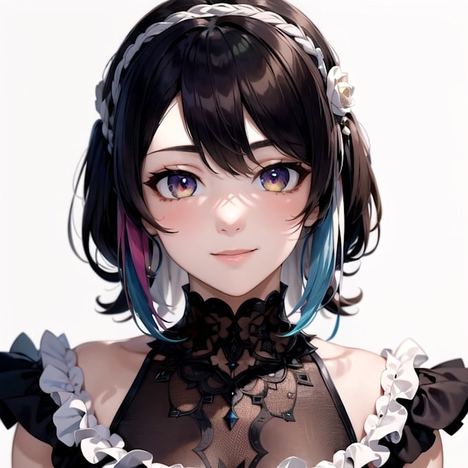 design an original anime character, profile picture, concept