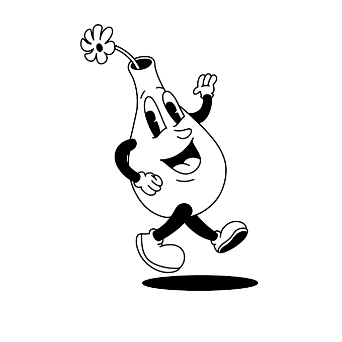 Draw illustration black and white line art cartoon for you by Dikarifw