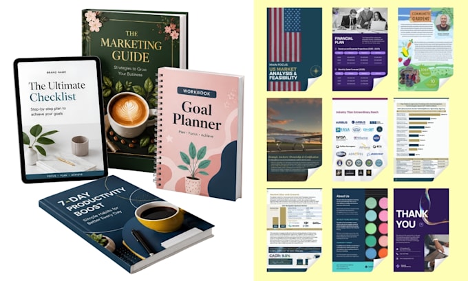 service catalog, magazine, newsletter, pdf layout design