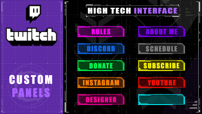 make amazing and custom twitch panels for twitch channel