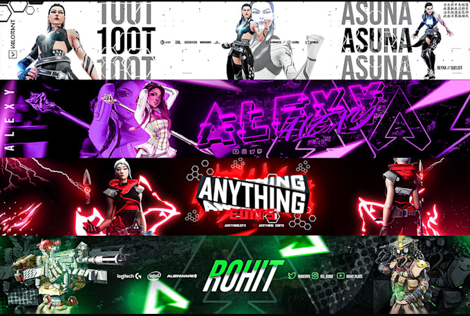 make valorant banners or headers with custom agent skins