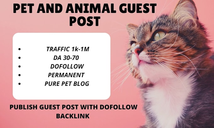 do pet and animals guest  on high da pet blog with do follow authority backlinks