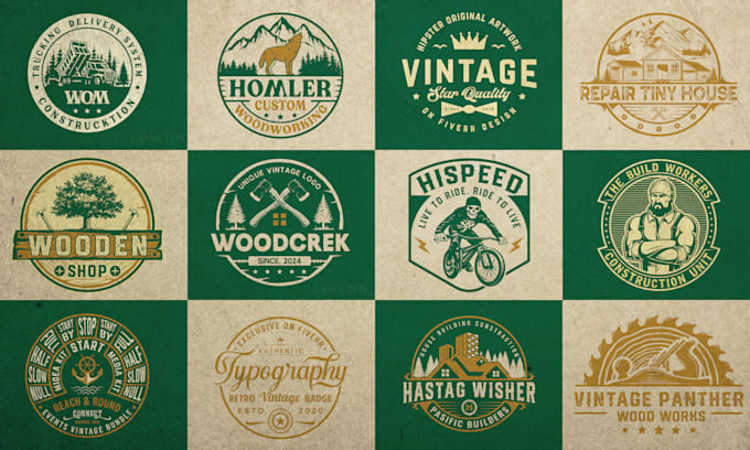 do retro vintage logo design