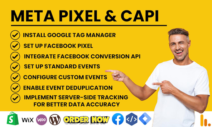 set up meta facebook pixel, conversion API with GTM for server side tracking
