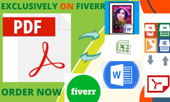 do PDF conversion to excel or word or csv or image to pdf