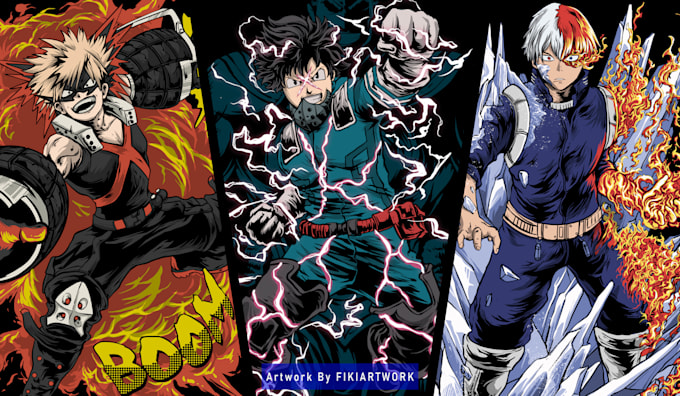 drawing anime and fanart illustrations for clothing brands