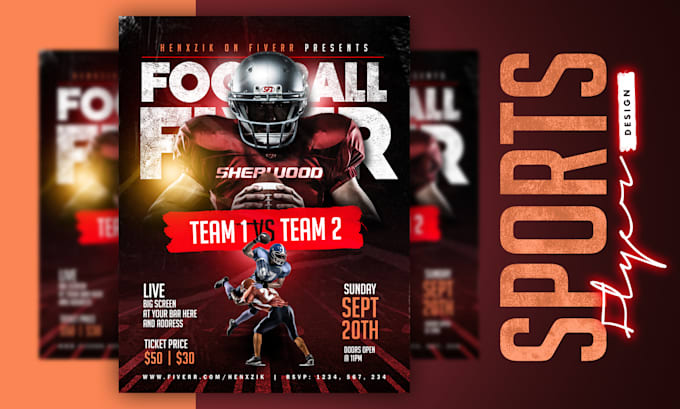 create a premium sports flyer design