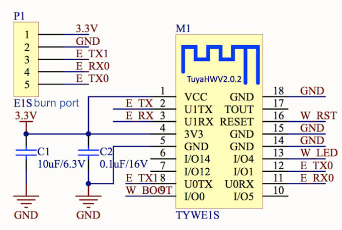 do pcb design, circuit design, tuya firmware and all pcb prototypes, tuya iot
