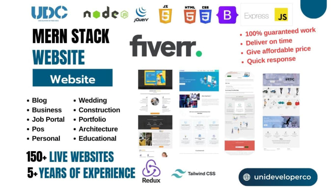 build mern stack websites with nodejs react mongodb express
