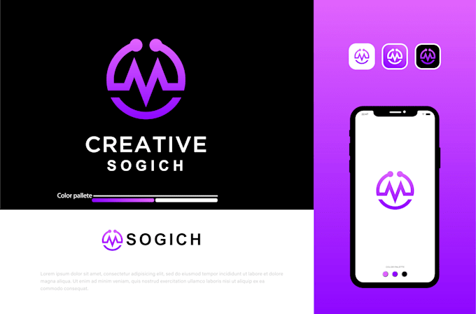 design modern flat minimalist, tech, app, saas, software, crypto, agency logo