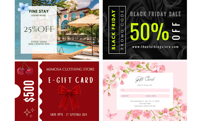 design loyalty card, gift card, gift voucher design