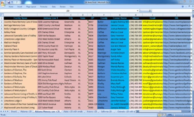 do b2b lead generation, email building and data entry
