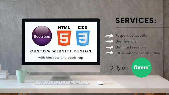 create responsive website using HTML, CSS, nd bootstrap