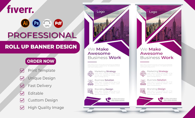 design creative roll up banner pull up banner billboard design