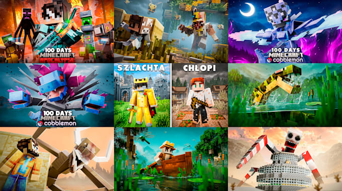 create professional minecraft thumbnails