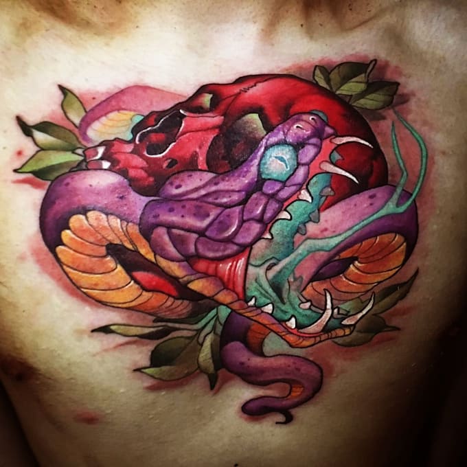 刺青　ORIENTAL TATTOO ART 今年7🈷️于北京参加春秋刺青展获得奖项：全场总冠军🏆 彩色大组