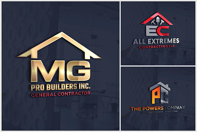 create real estate, property, construction logo design