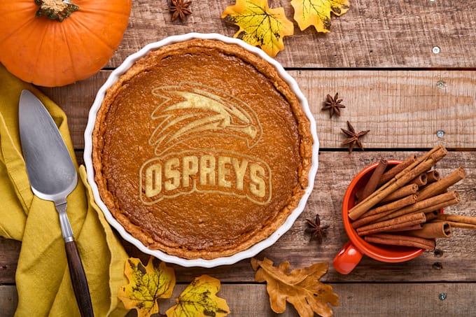 put your logo or saying on a pumpkin pie for the holidays