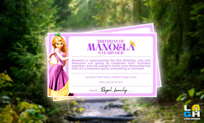 design a birthday invitation for kids