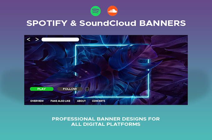 design unique spotify or soundcloud banner art for you