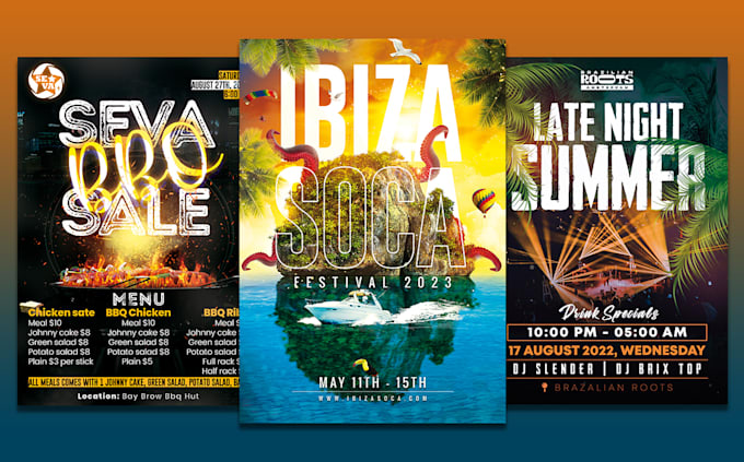 design event flyer, party flyer, club flyer